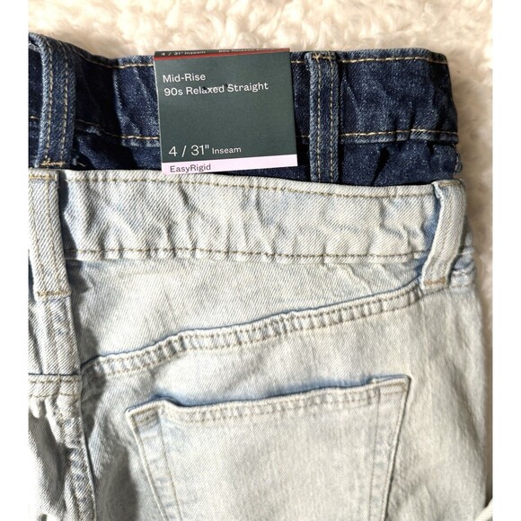 Women's Mid-Rise 90's Relaxed Straight Jeans - Wild Fable Size 4 NWT - Picture 11 of 11